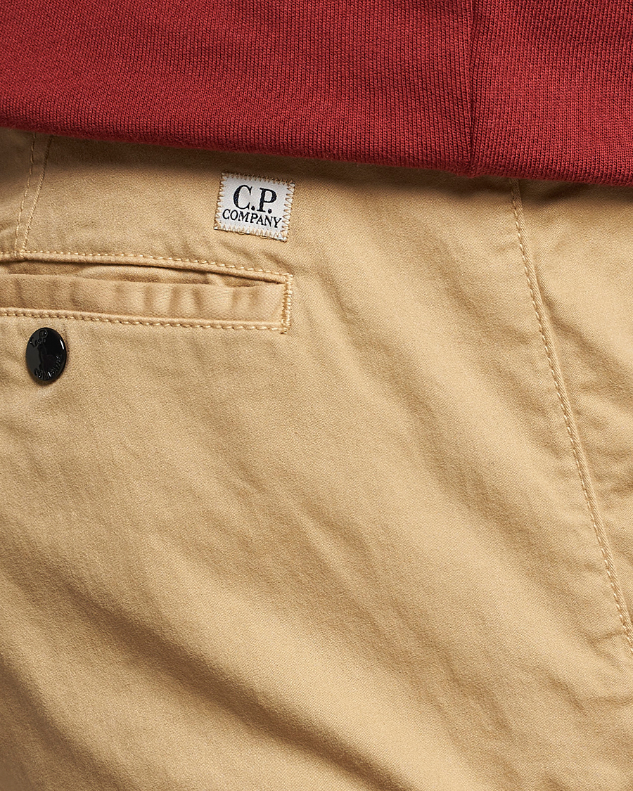 Homme | Pantalons | C.P. Company | Stretch Satin Lens Cargo Pants Beige