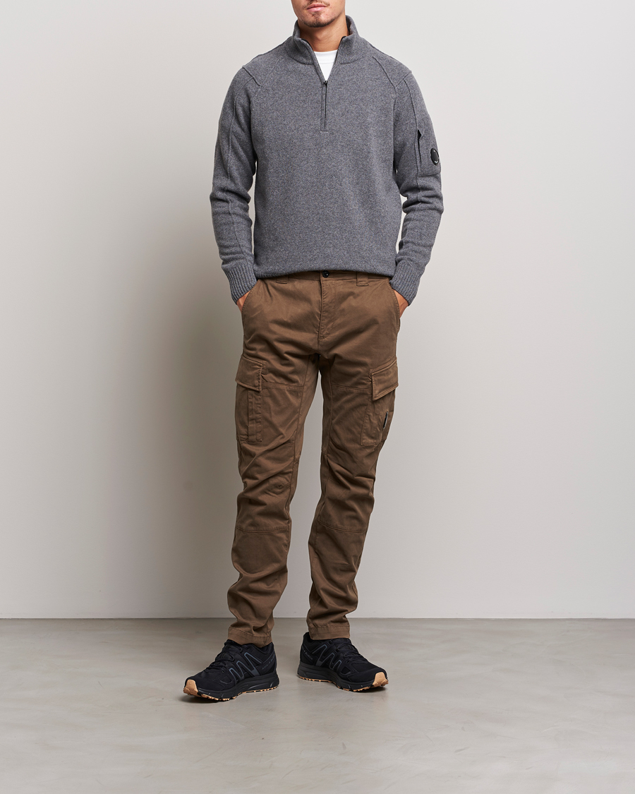 Homme | Pantalons | C.P. Company | Stretch Satin Lens Cargo Pants Light Brown
