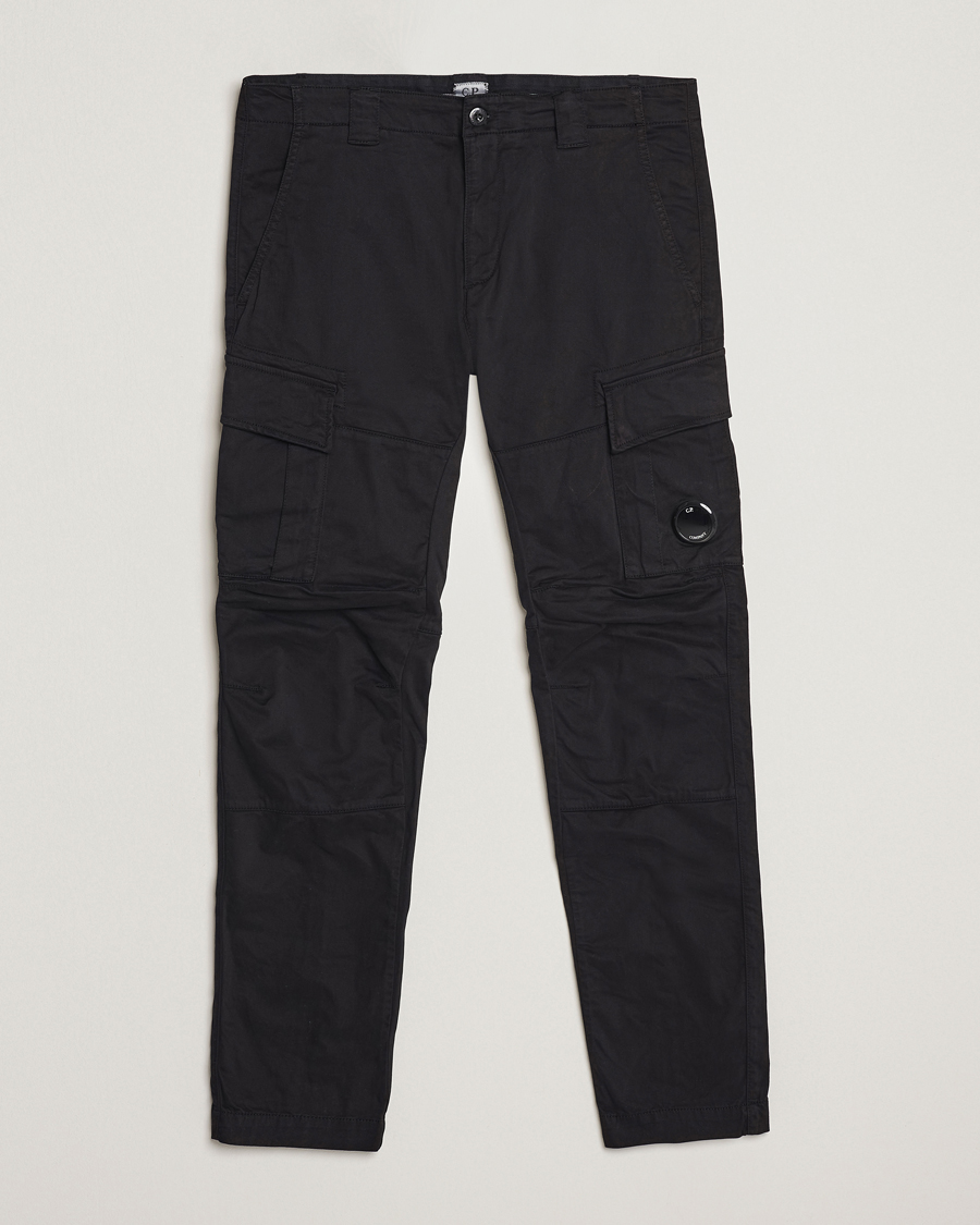 Homme | Pantalons | C.P. Company | Stretch Satin Lens Cargo Pants Black