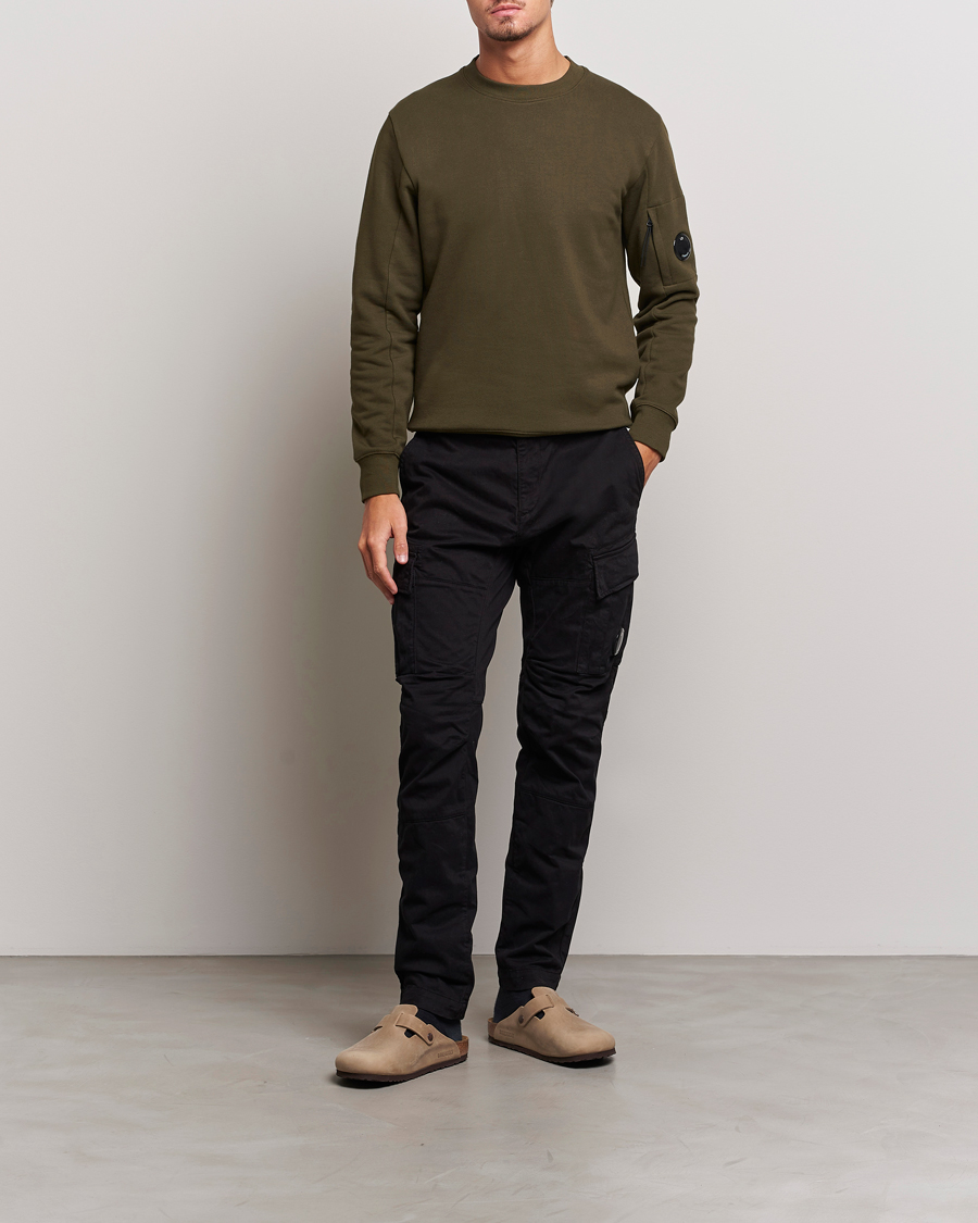 Homme | Pantalons | C.P. Company | Stretch Satin Lens Cargo Pants Black