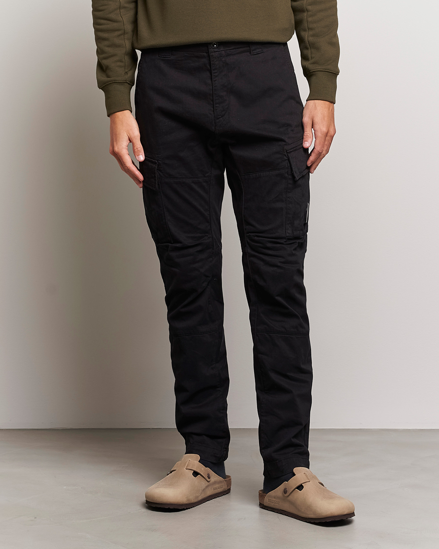 Homme | Pantalons | C.P. Company | Stretch Satin Lens Cargo Pants Black