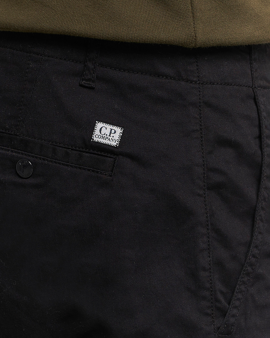 Homme | Pantalons | C.P. Company | Stretch Satin Lens Cargo Pants Black