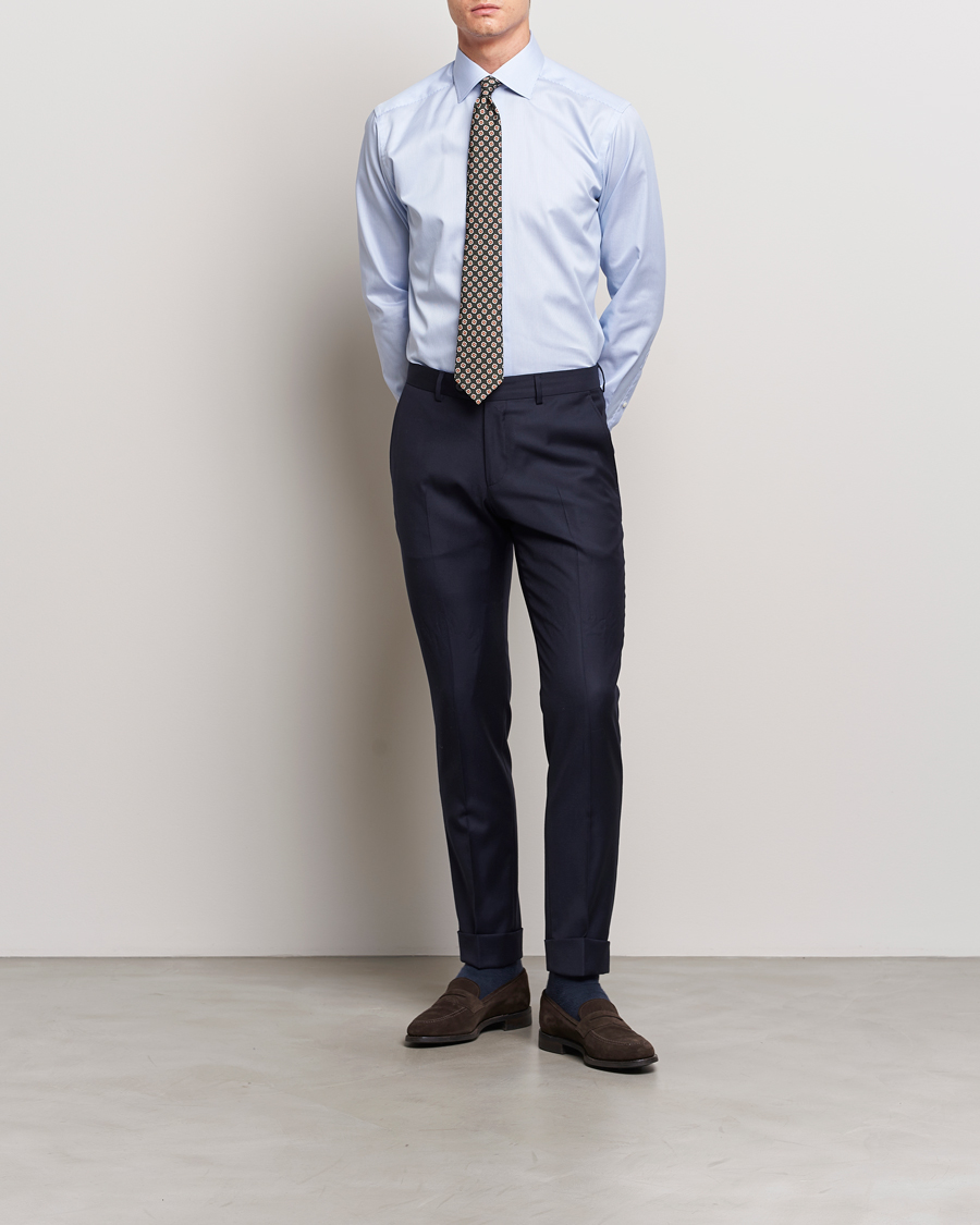 Homme | Chemises | Eton | Slim Fit Signature Twill Shirt Blue/White