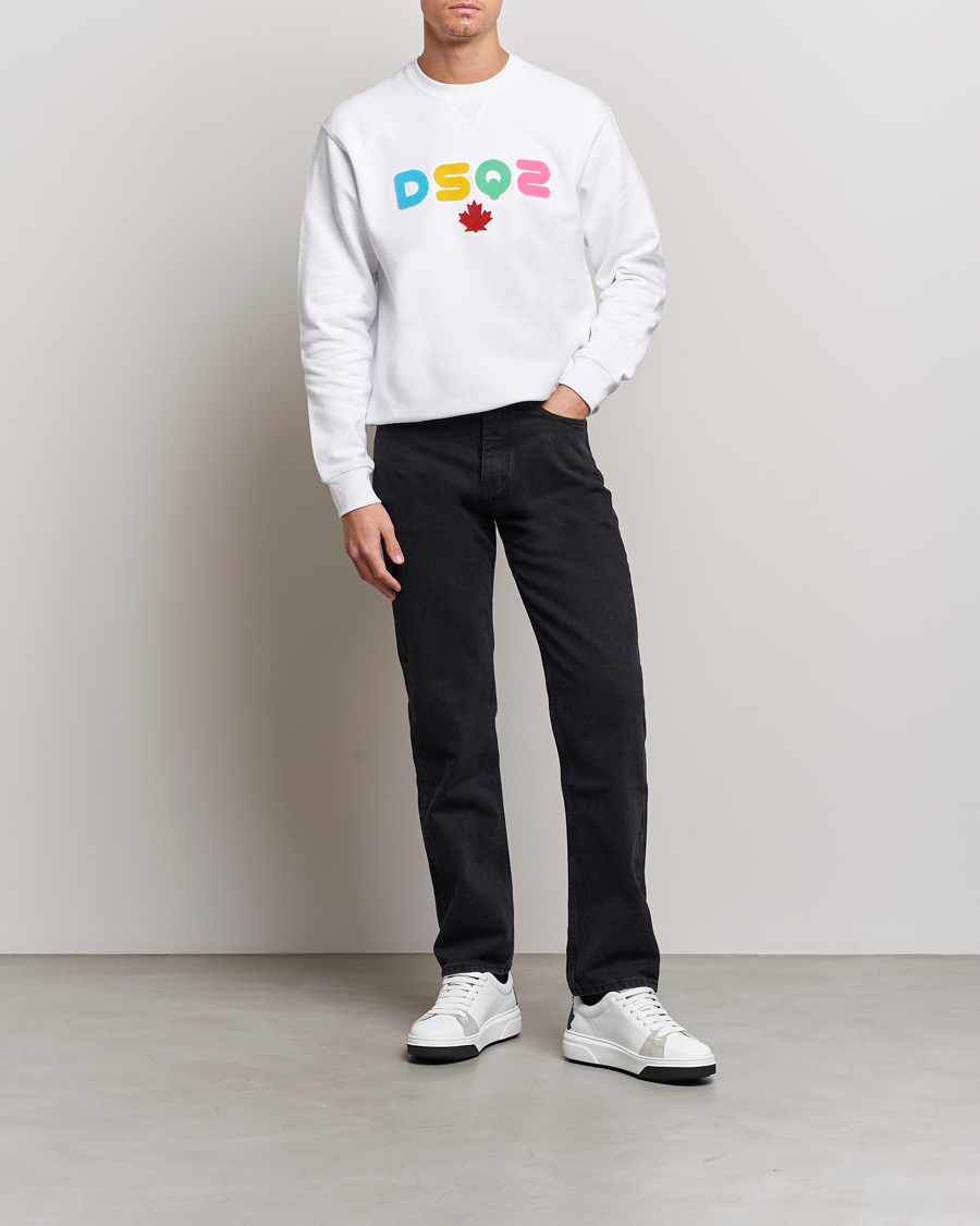 Homme | Pulls Et Tricots | Dsquared2 | Cool Fit Leaf Sweatshirt White
