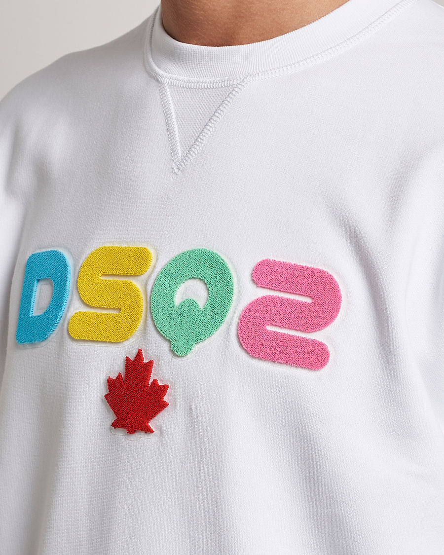 Homme | Pulls Et Tricots | Dsquared2 | Cool Fit Leaf Sweatshirt White