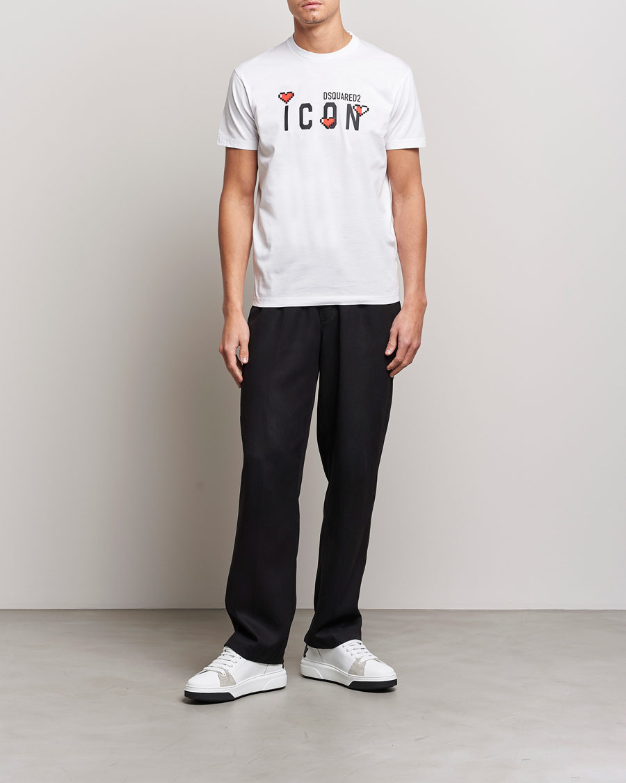 Homme | T-shirts | Dsquared2 | Cool Fit Heart Icon Tee White