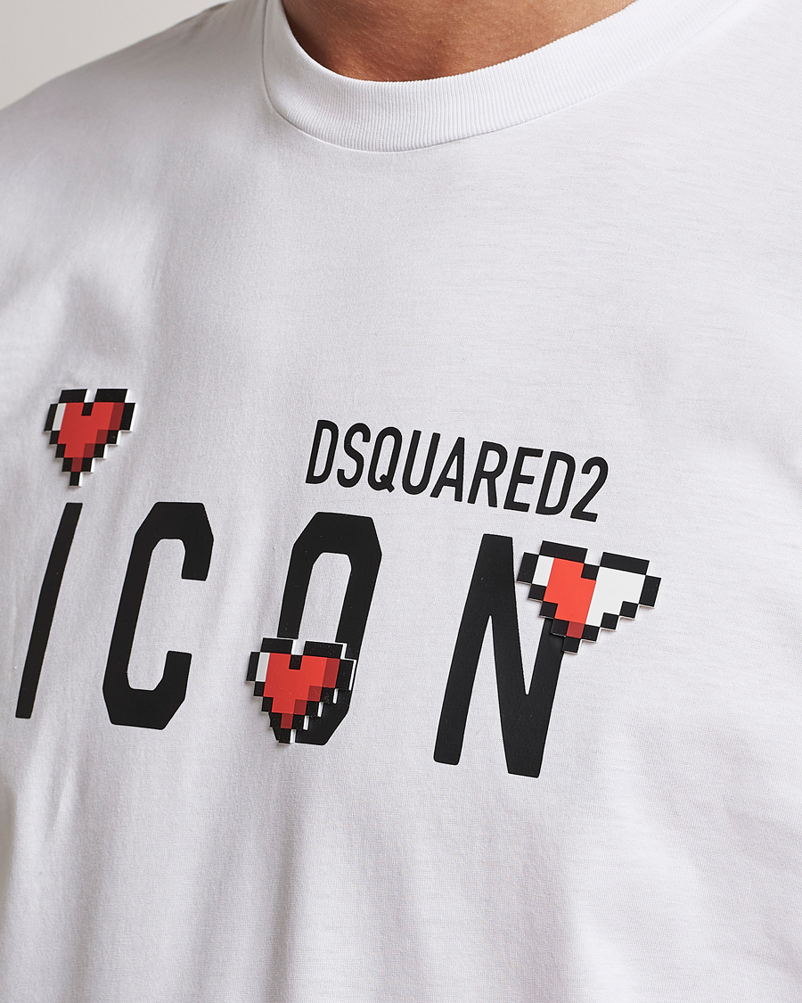 Homme | T-shirts | Dsquared2 | Cool Fit Heart Icon Tee White