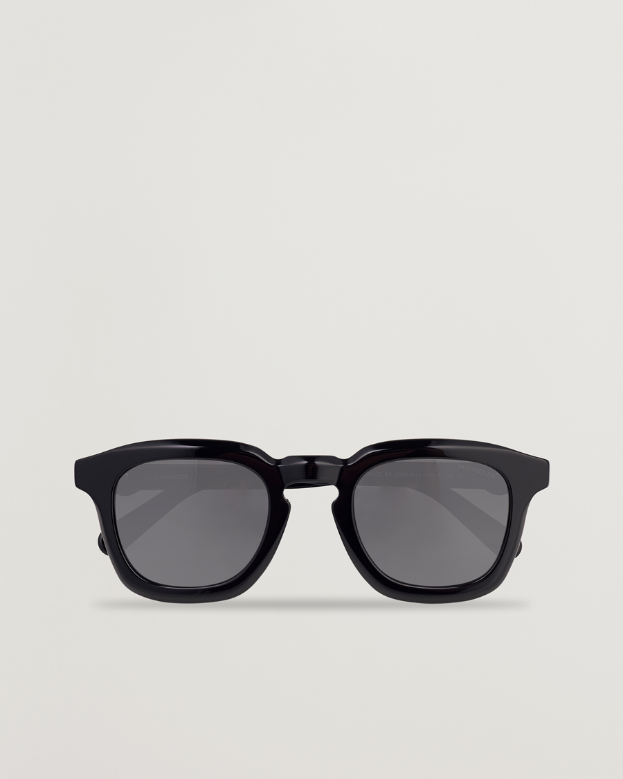 Homme | Moncler Lunettes Gradd Sunglasses Shiny Black/Smoke | Moncler Lunettes | Gradd Sunglasses Shiny Black/Smoke