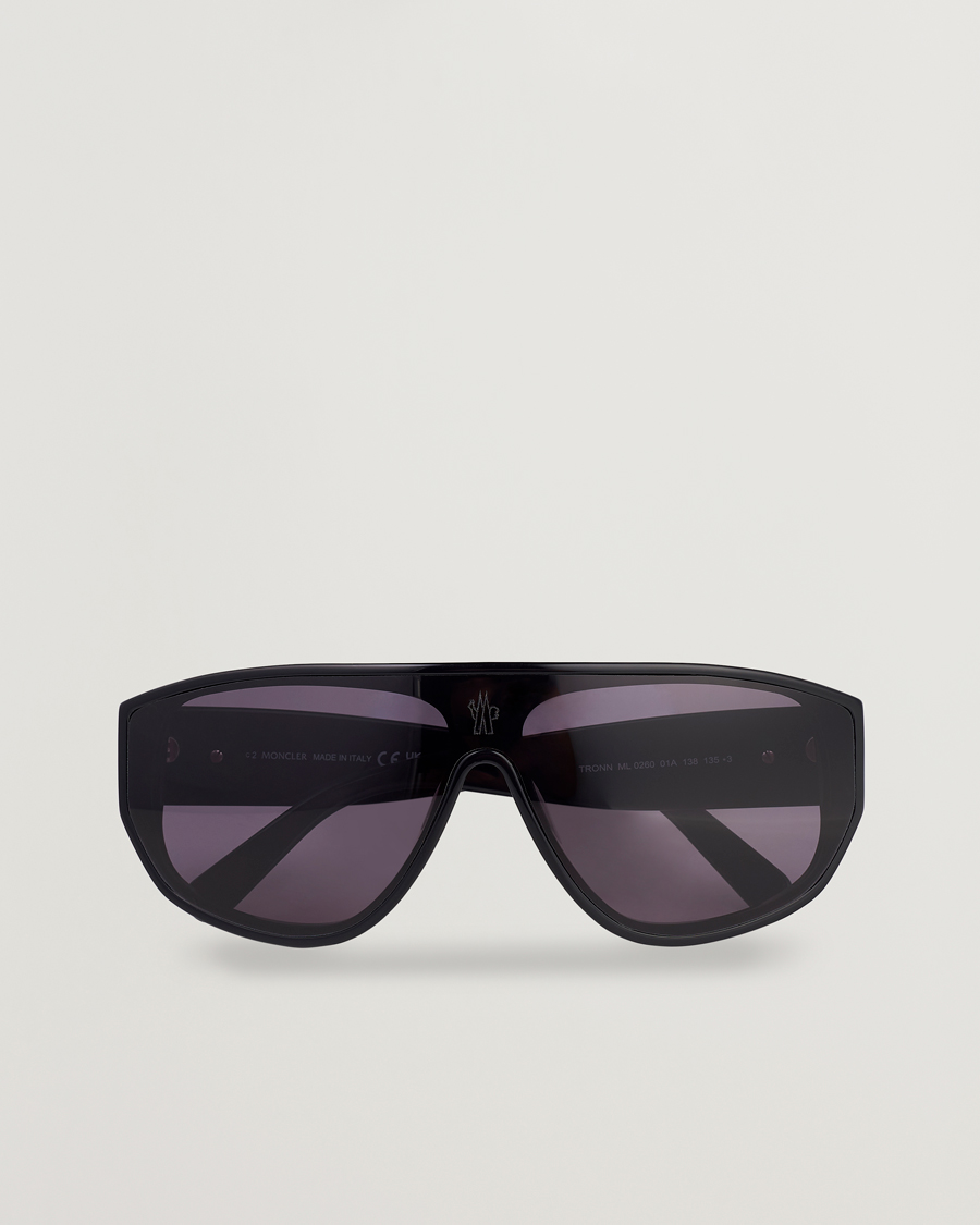 Homme | Moncler Lunettes Tronn Sunglasses Shiny Black/Smoke | Moncler Lunettes | Tronn Sunglasses Shiny Black/Smoke