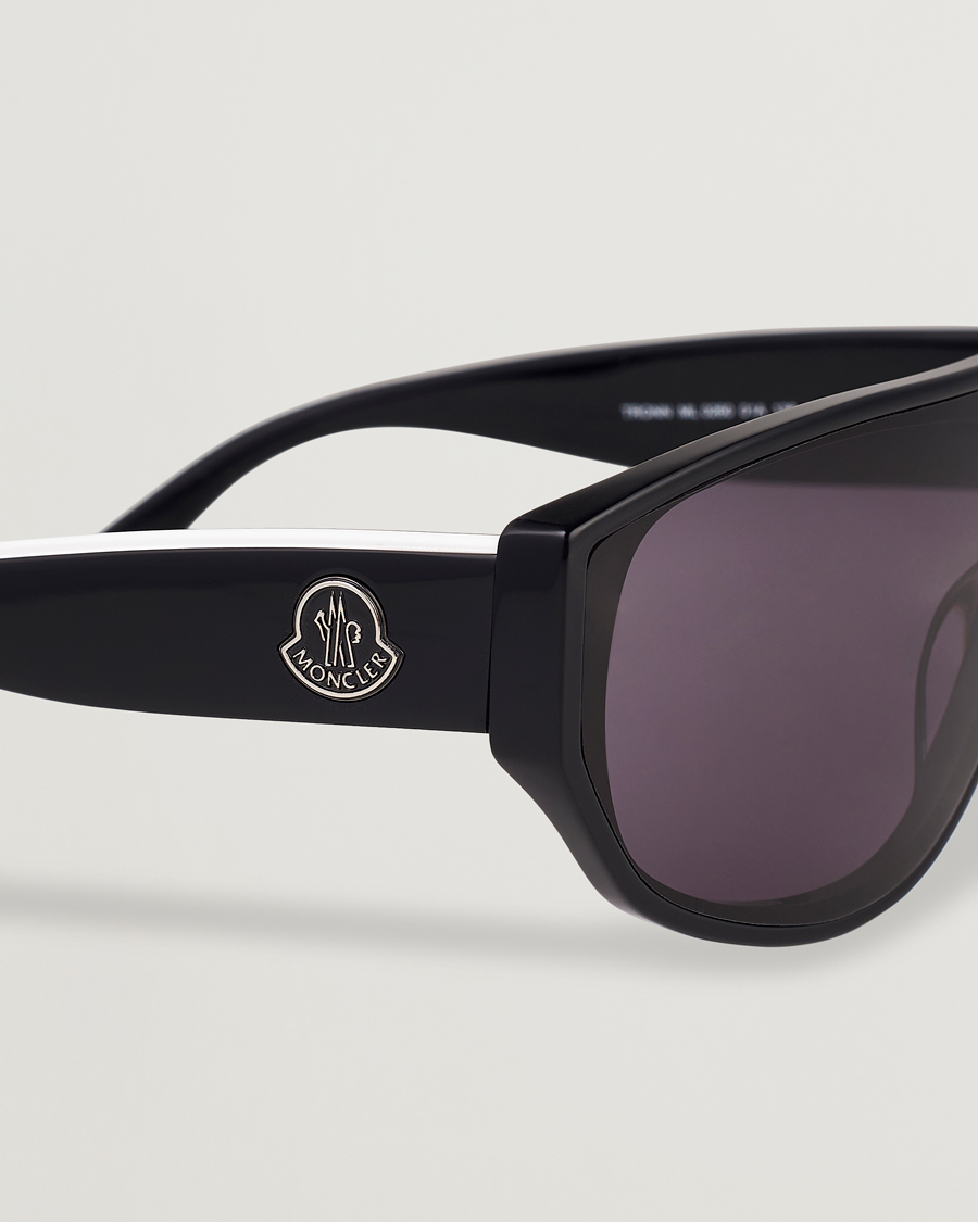 Homme | Moncler Lunettes Tronn Sunglasses Shiny Black/Smoke | Moncler Lunettes | Tronn Sunglasses Shiny Black/Smoke