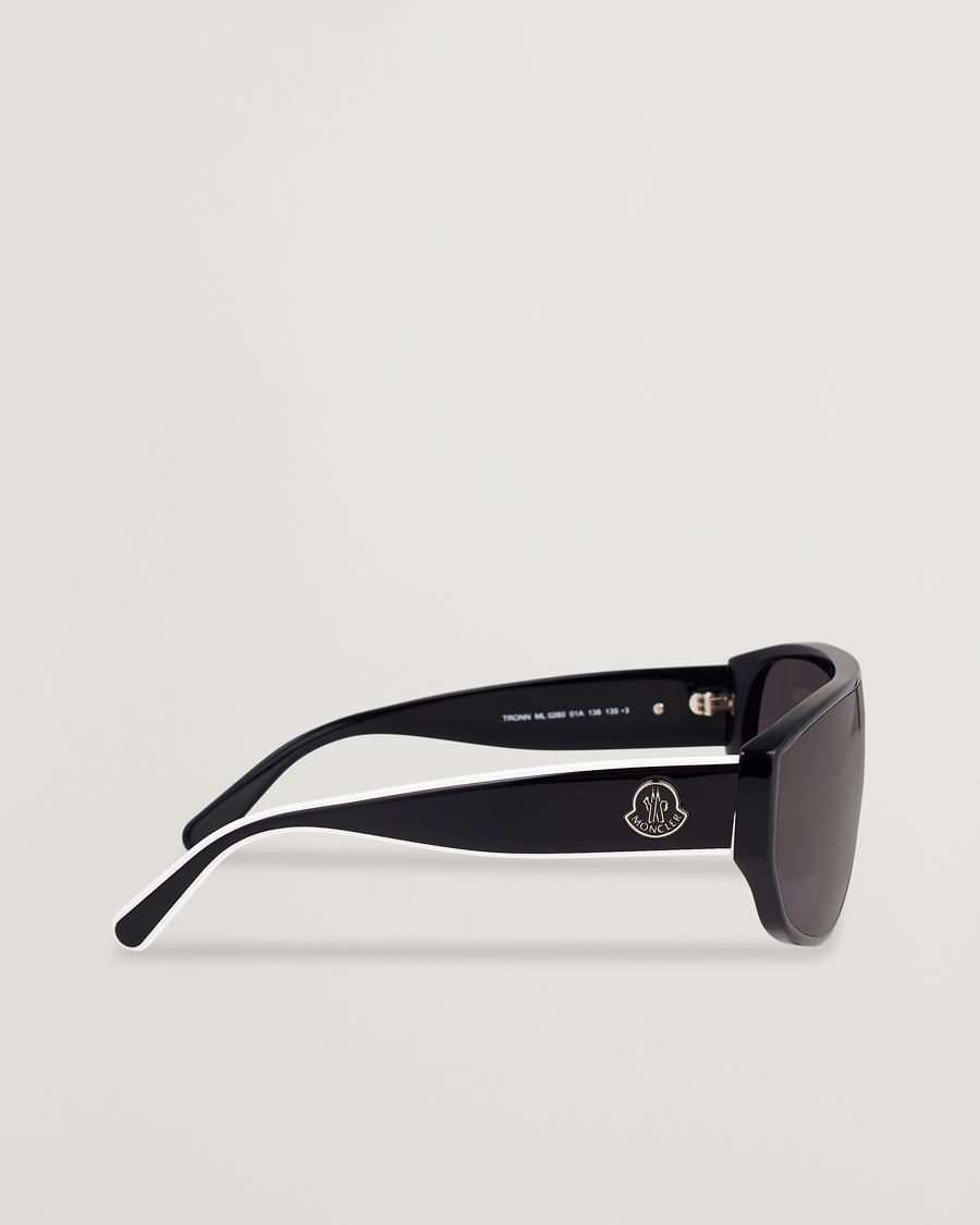 Homme | Moncler Lunettes Tronn Sunglasses Shiny Black/Smoke | Moncler Lunettes | Tronn Sunglasses Shiny Black/Smoke