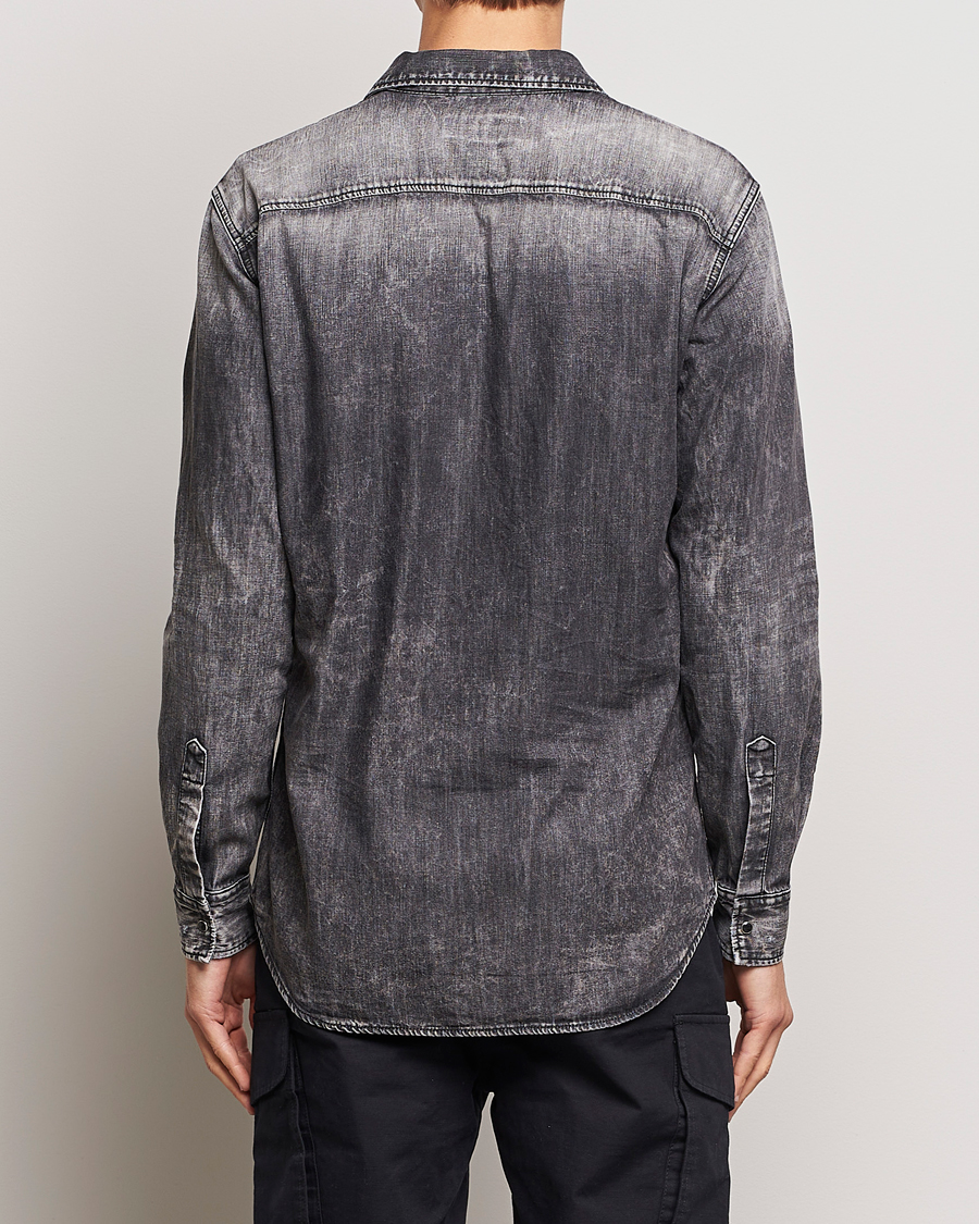 Homme | Chemises | Dsquared2 | Tab Collar Denim Shirt Washed Grey
