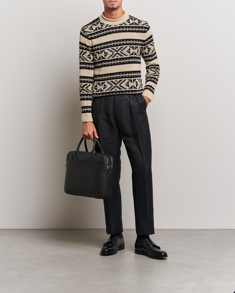 Homme | Pantalons | Ralph Lauren Purple Label | Byron Pleated Trousers Black