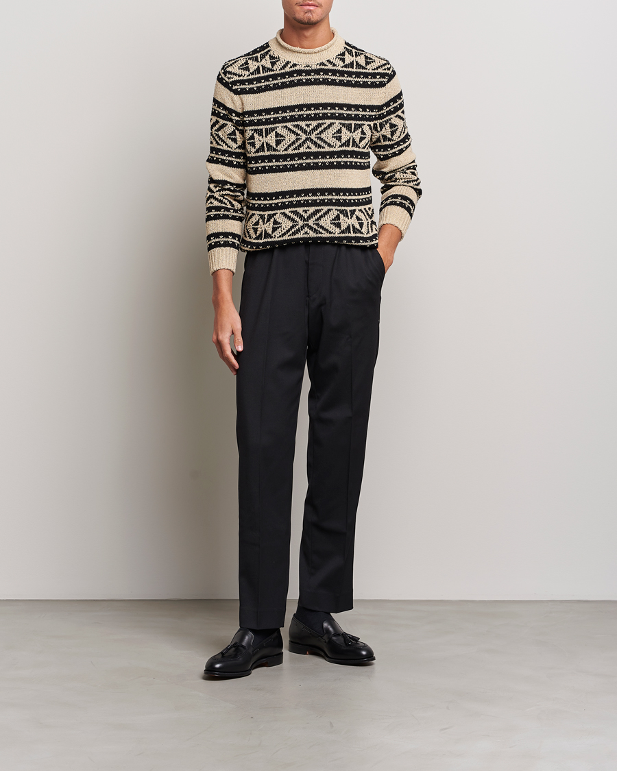 Homme | Pulls Et Tricots | Ralph Lauren Purple Label | Geo Pattern Sweater Cream