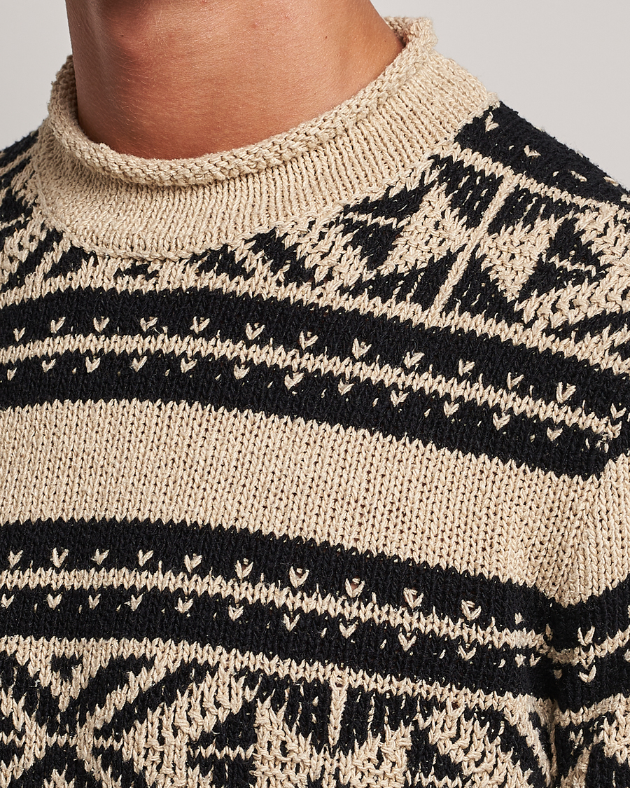 Homme | Pulls Et Tricots | Ralph Lauren Purple Label | Geo Pattern Sweater Cream