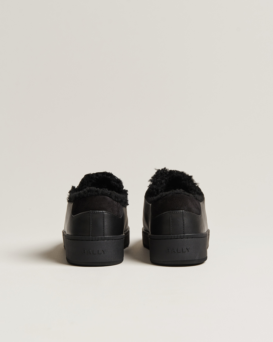 Homme | Bally Ryver Leather Shearling Sneaker Black | Bally | Ryver Leather Shearling Sneaker Black