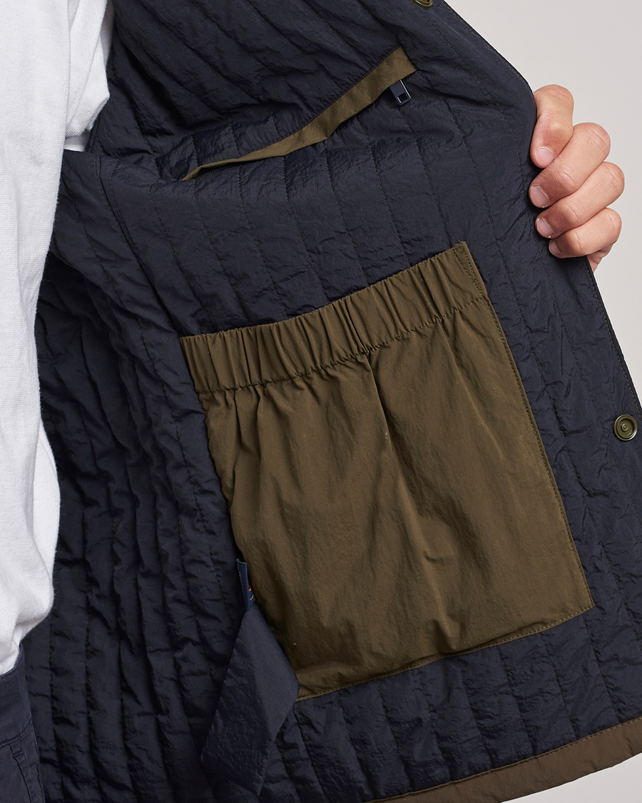 Homme | Manteaux Et Vestes | Aeronautica Militare | Light Padded Pocket Shirt Jacket Off Green