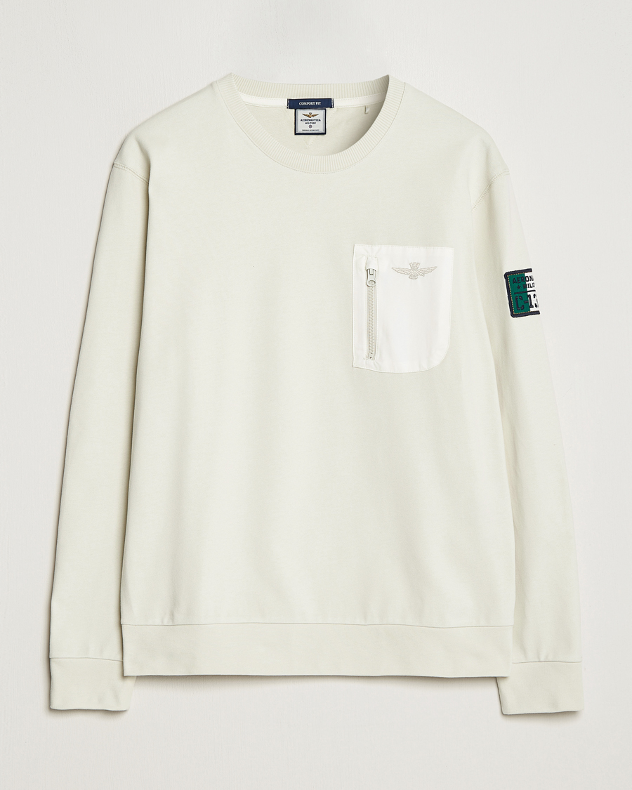 Homme | Pulls Et Tricots | Aeronautica Militare | Felpa Cotton Pocket Sweatshirt Ice Palace