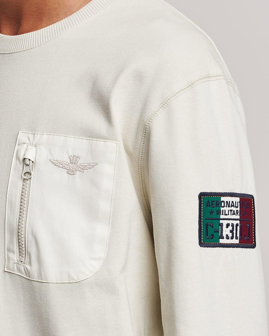Homme | Pulls Et Tricots | Aeronautica Militare | Felpa Cotton Pocket Sweatshirt Ice Palace