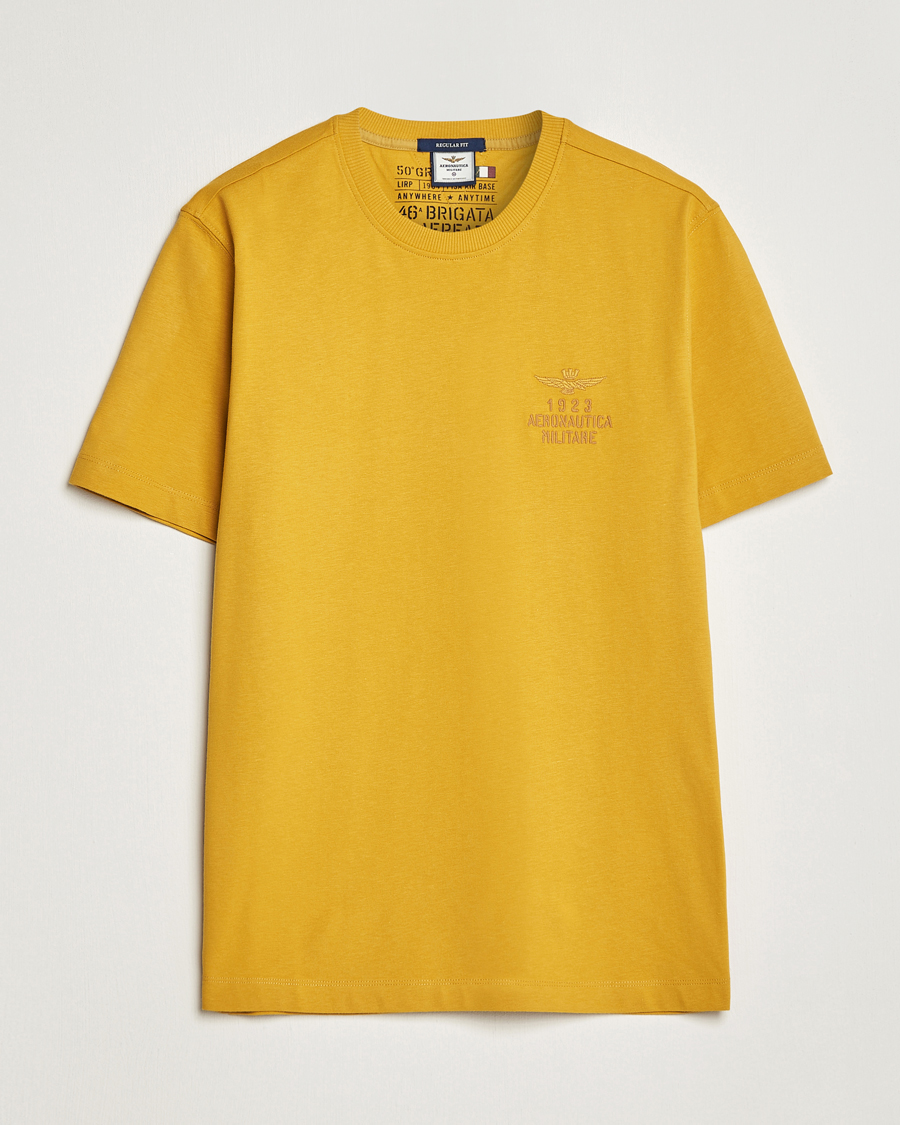 Homme | T-shirts | Aeronautica Militare | TS2129 Crew Neck T-Shirt Yellow