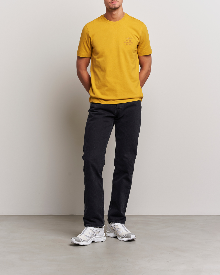 Homme | T-shirts | Aeronautica Militare | TS2129 Crew Neck T-Shirt Yellow