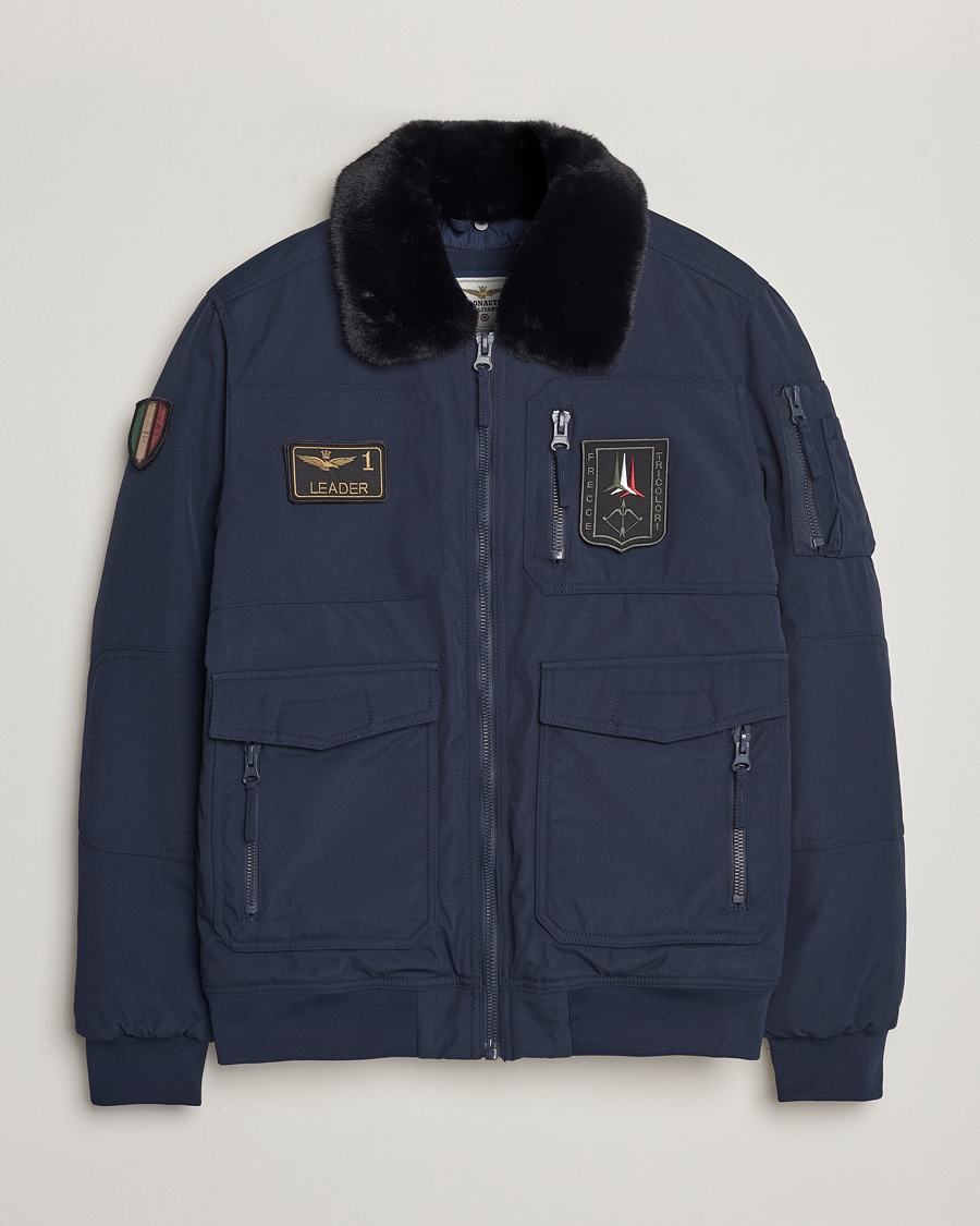 Homme | Manteaux Et Vestes | Aeronautica Militare | Padded Pilot Bomber Jacket Dark Blue