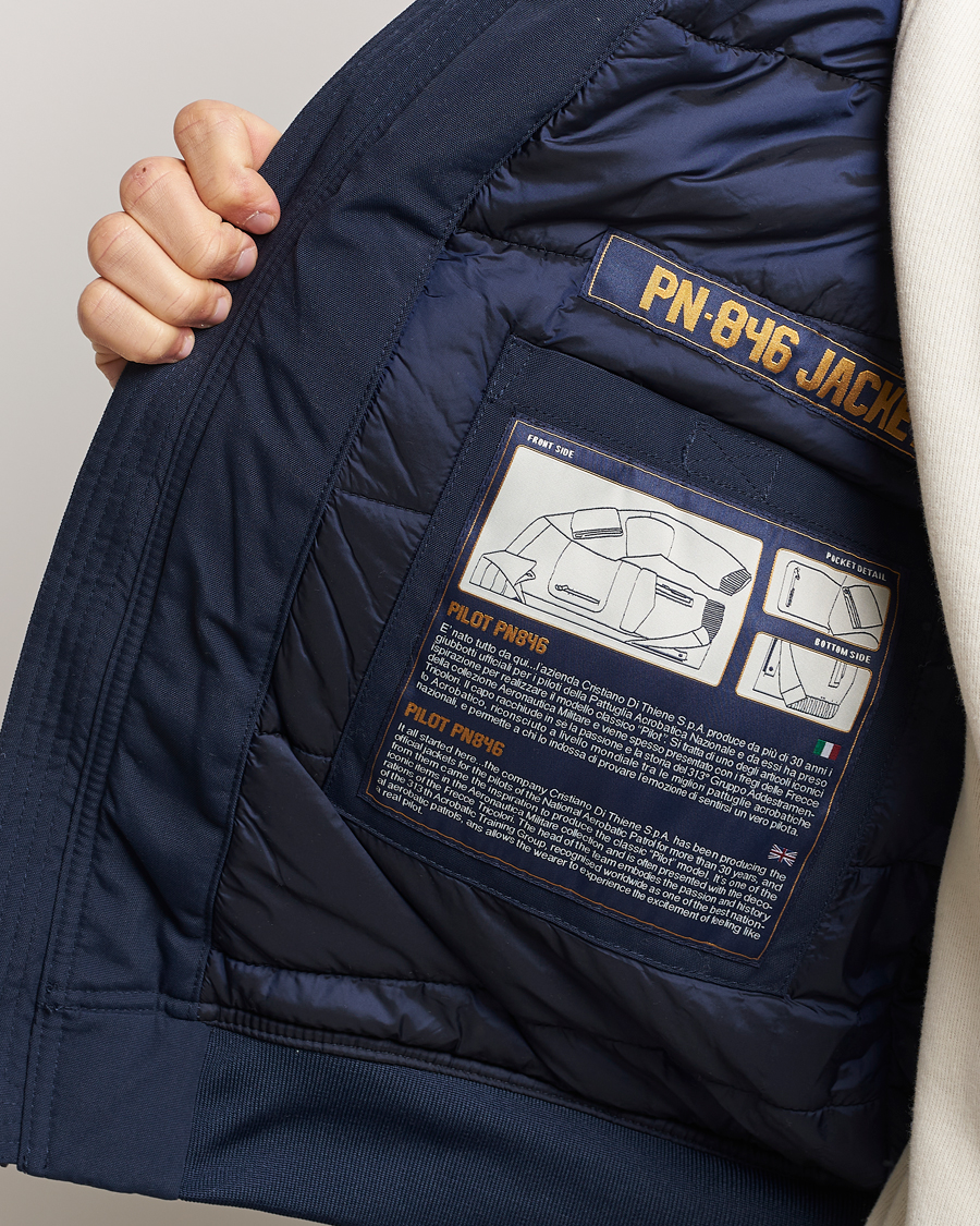 Homme | Manteaux Et Vestes | Aeronautica Militare | Padded Pilot Bomber Jacket Dark Blue