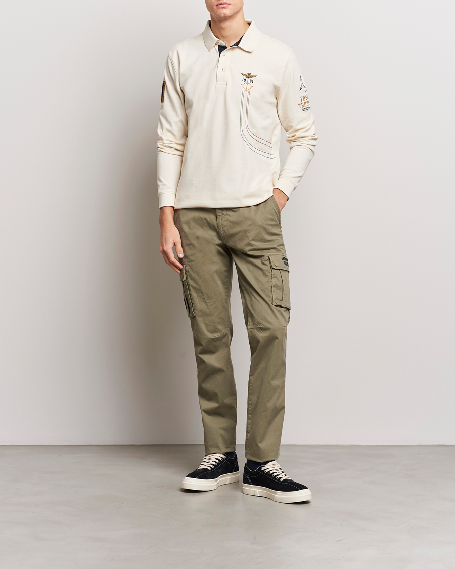 Homme | Pulls Et Tricots | Aeronautica Militare | Long Sleeve Polo Cream White