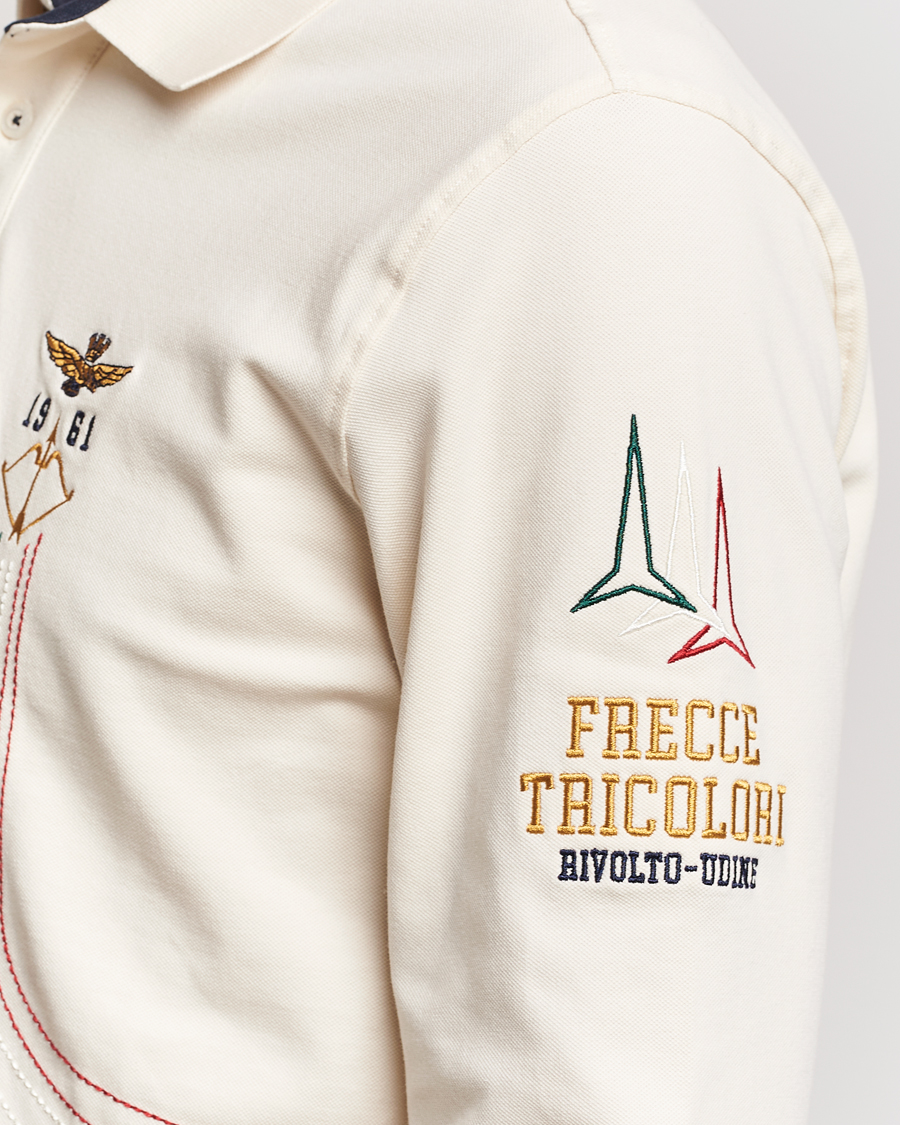 Homme | Pulls Et Tricots | Aeronautica Militare | Long Sleeve Polo Cream White