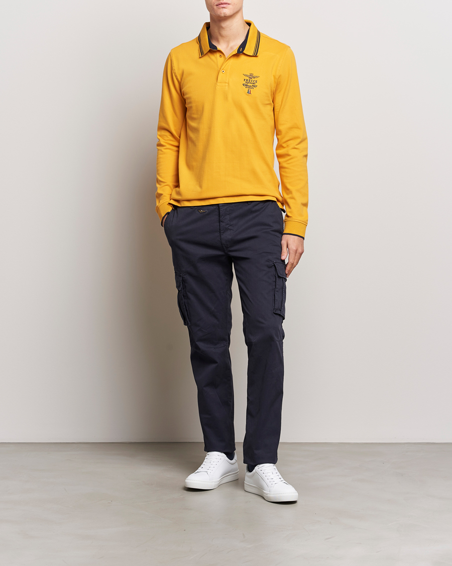 Homme | Pulls Et Tricots | Aeronautica Militare | Long Sleeve Polo Dark Yellow