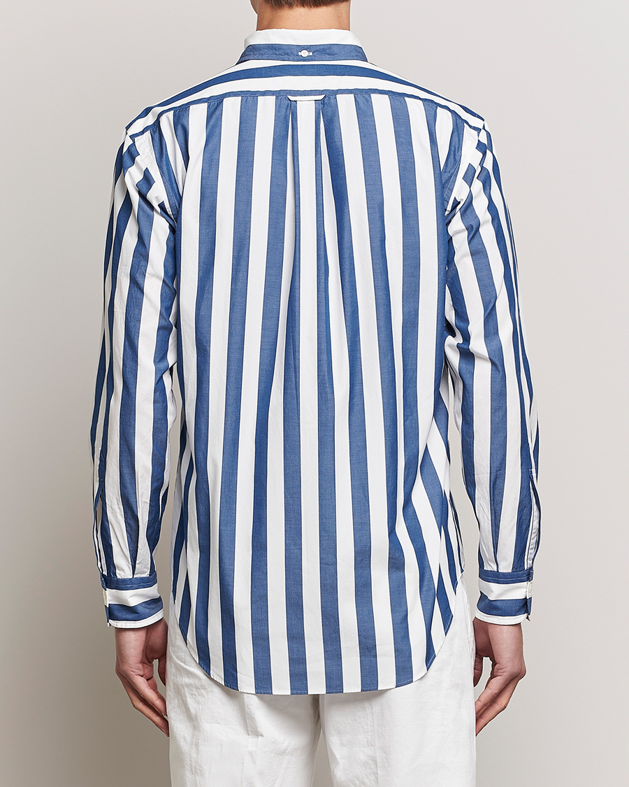 Homme | Chemises | Kamakura Shirts | Vintage Ivy Button Down Shirt Blue Stripe