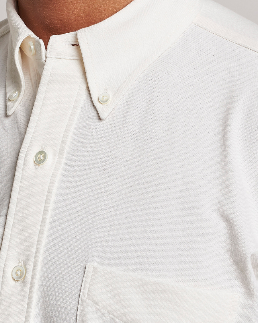 Homme | Chemises | Kamakura Shirts | Vintage Ivy Knit Popover Shirt Off White