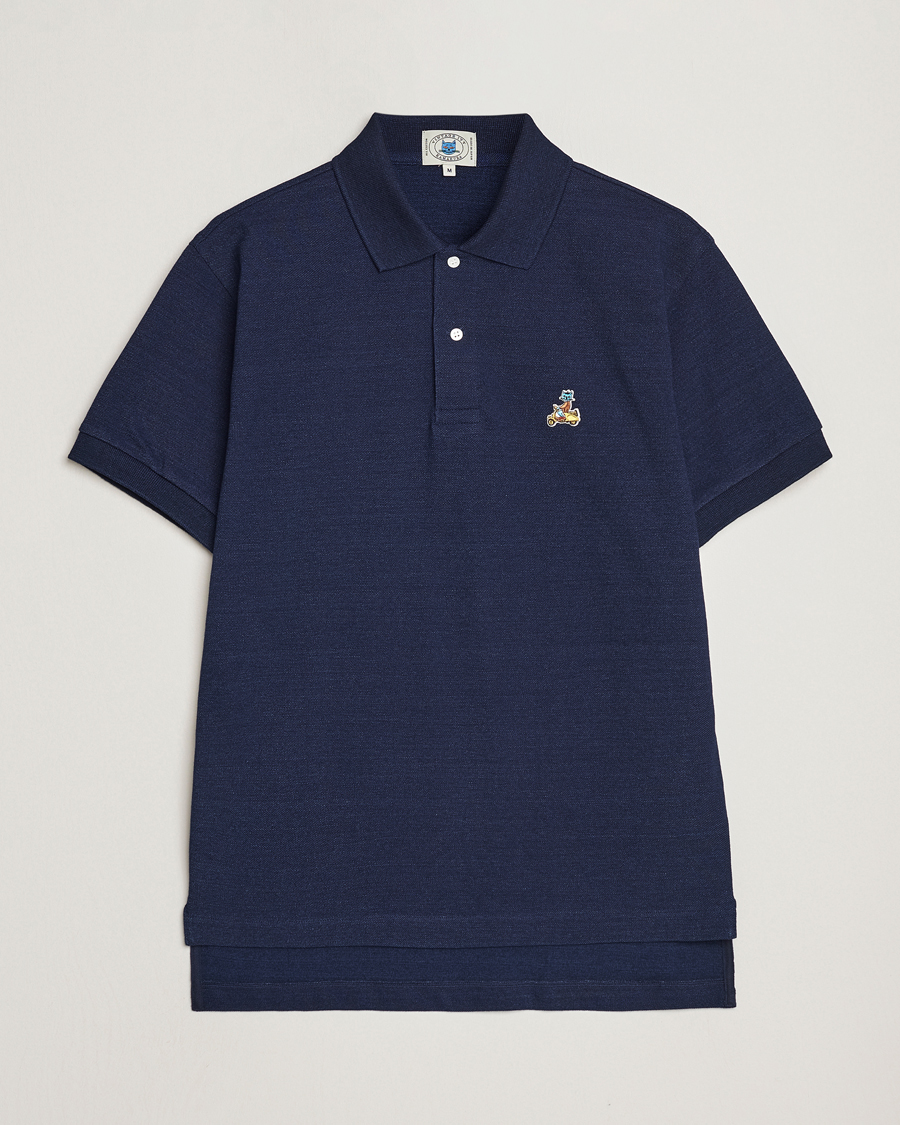 Homme | Polos | Kamakura Shirts | Vintage Ivy Short Sleeve Polo Navy