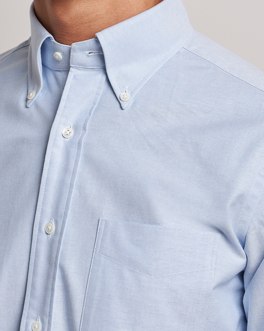 Homme | Chemises | Kamakura Shirts | Slim Fit Oxford BD Shirt Light Blue