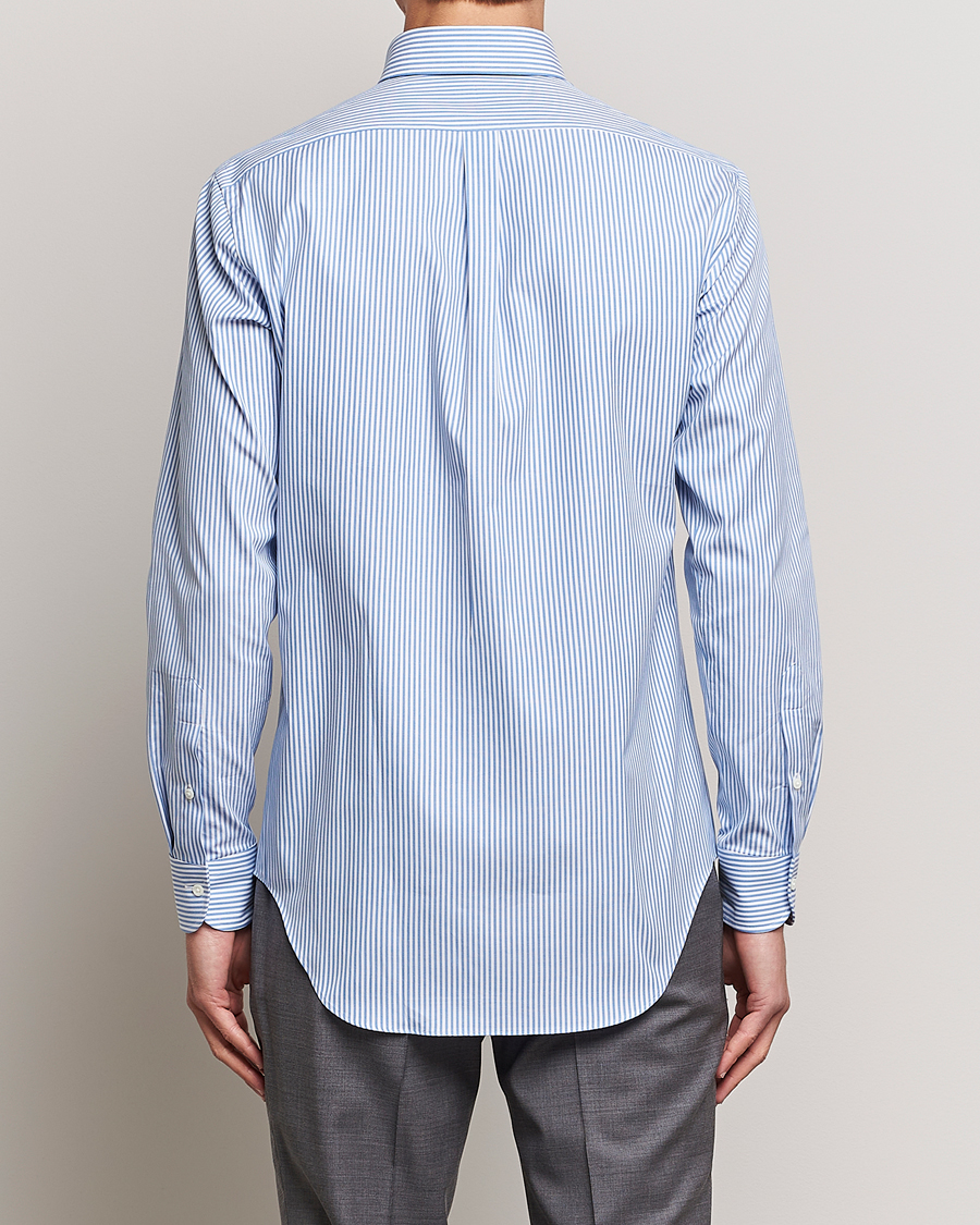 Homme | Chemises | Kamakura Shirts | Slim Fit Oxford BD Shirt Blue Bengal Stripe