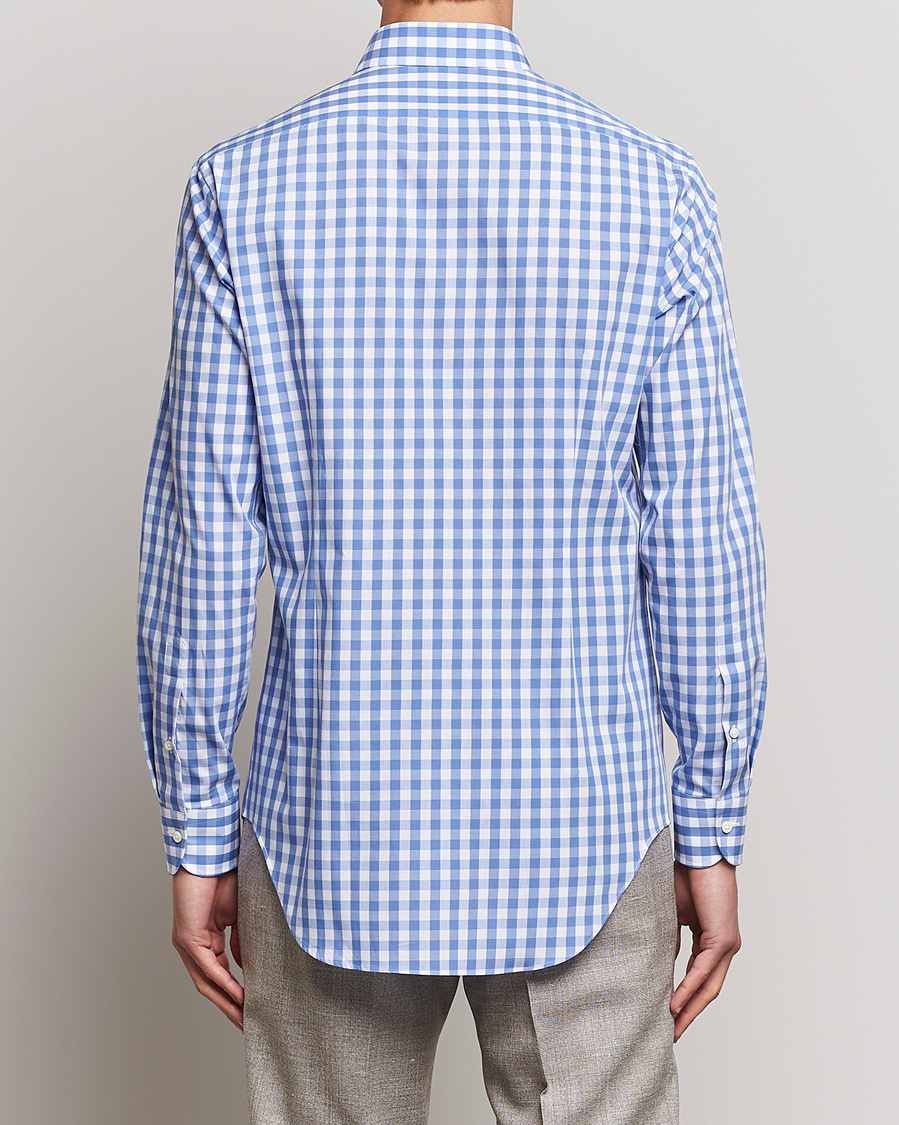 Homme | Chemises | Kamakura Shirts | Slim Fit Broadcloth Spread Shirt Blue Gingham