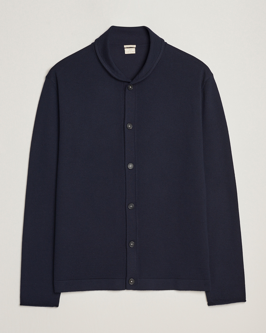 Homme | Pulls Et Tricots | Massimo Alba | Shawl Collar Cardigan Navy