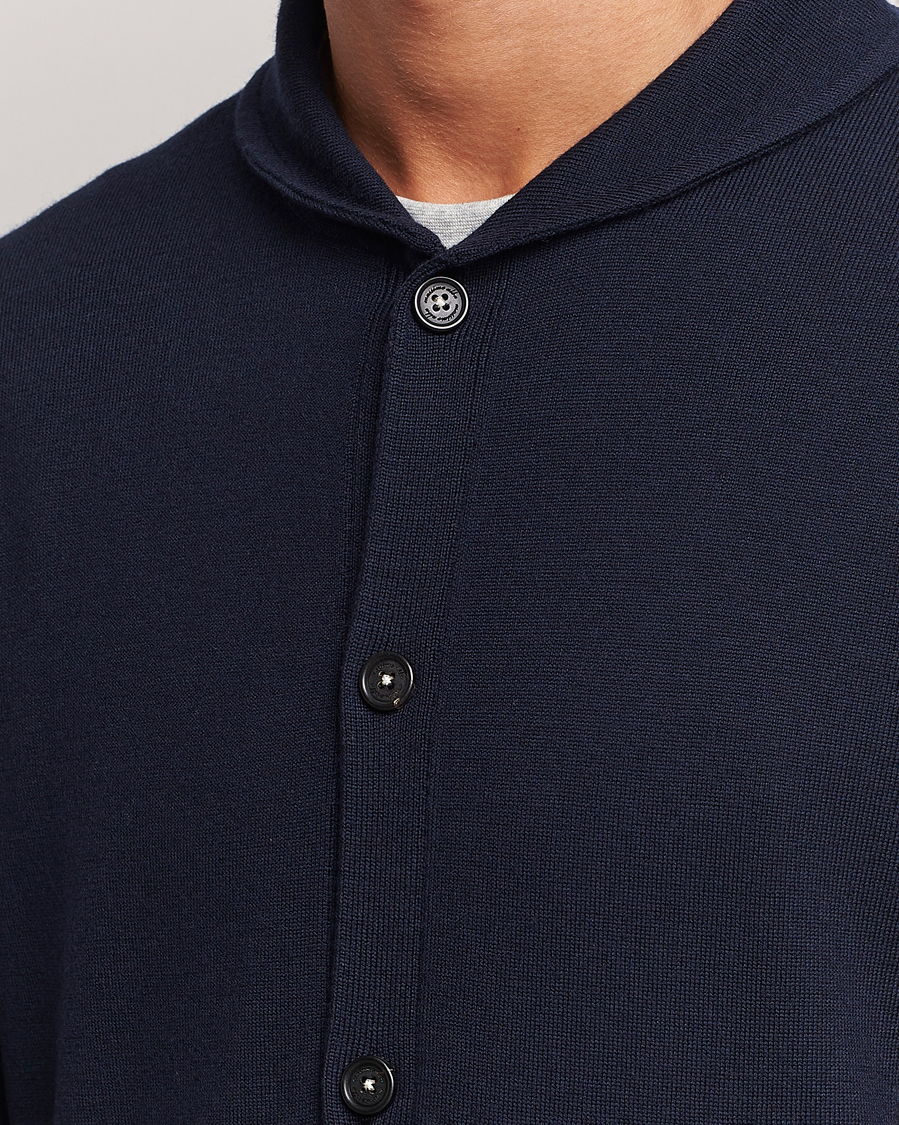 Homme | Pulls Et Tricots | Massimo Alba | Shawl Collar Cardigan Navy