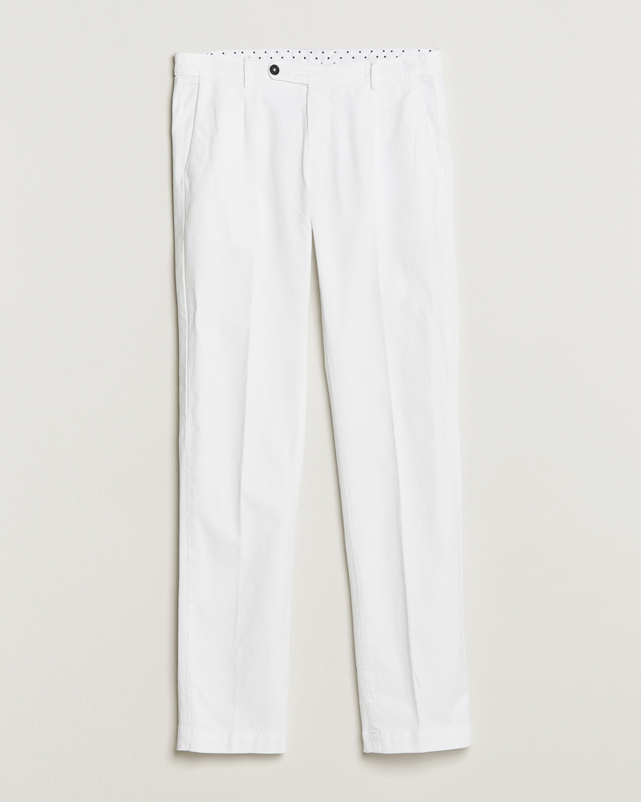 Homme | Pantalons | Massimo Alba | Ionio Cotton/Cashmere Trousers White
