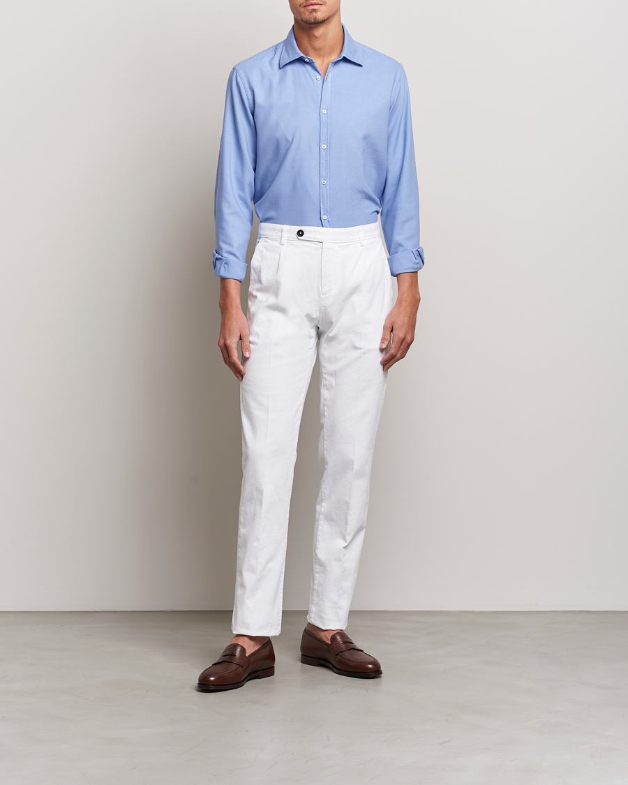 Homme | Pantalons | Massimo Alba | Ionio Cotton/Cashmere Trousers White