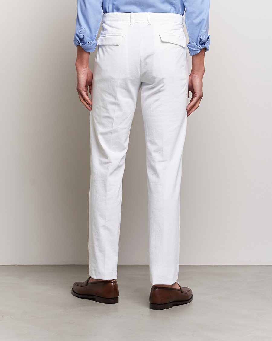 Homme | Pantalons | Massimo Alba | Ionio Cotton/Cashmere Trousers White