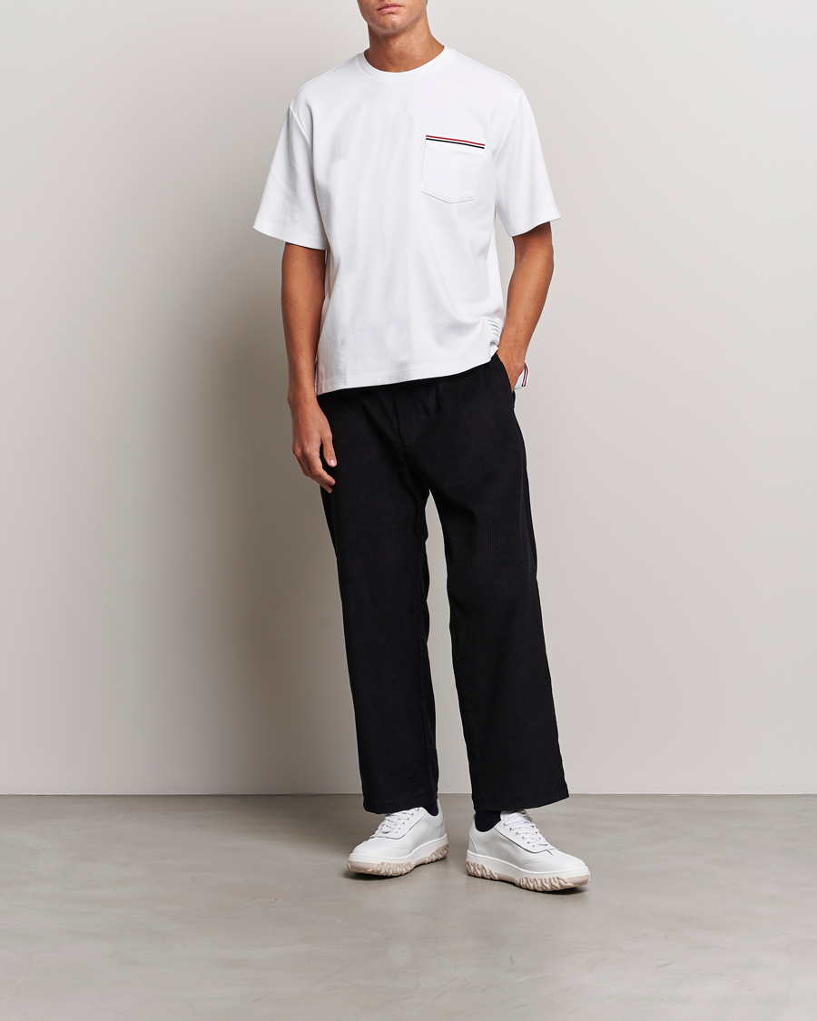 Homme | T-shirts | Thom Browne | Short Sleeve Pocket T-Shirt White