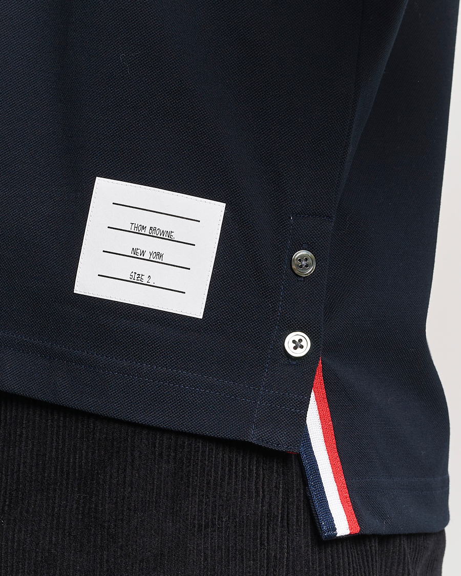 Homme | Polos | Thom Browne | Mercerized Piquet Polo Navy