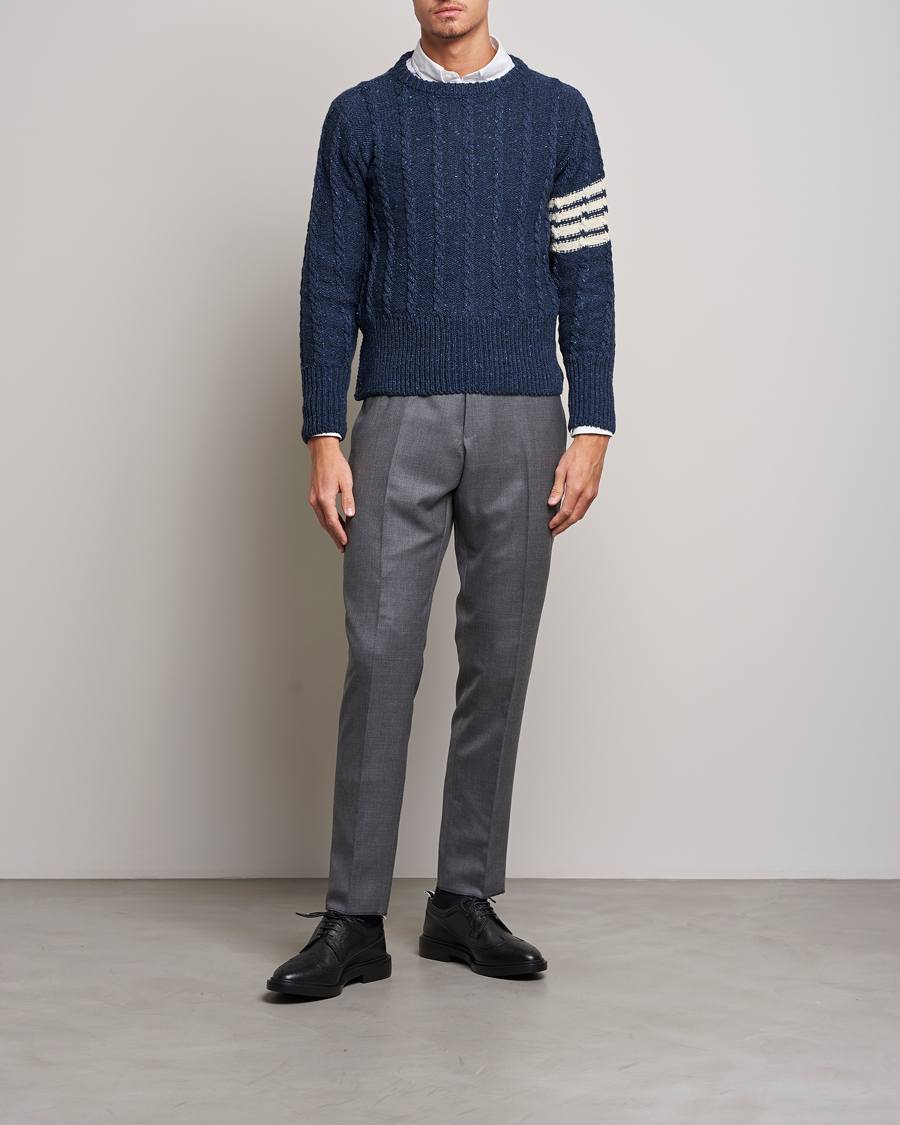 Homme | Pulls Et Tricots | Thom Browne | Donegal Cable Sweater Blue