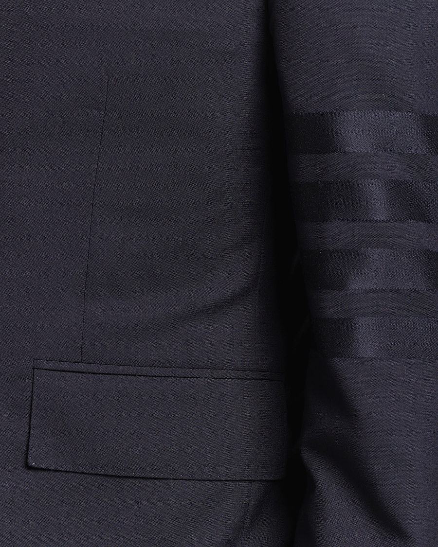 Homme | Blazers | Thom Browne | Tonal 4 Bar Wool Blazer Navy