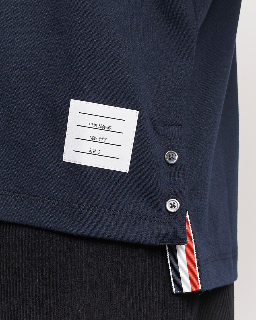 Homme | T-shirts | Thom Browne | RWB Stripe Short Sleeve T-Shirt Navy