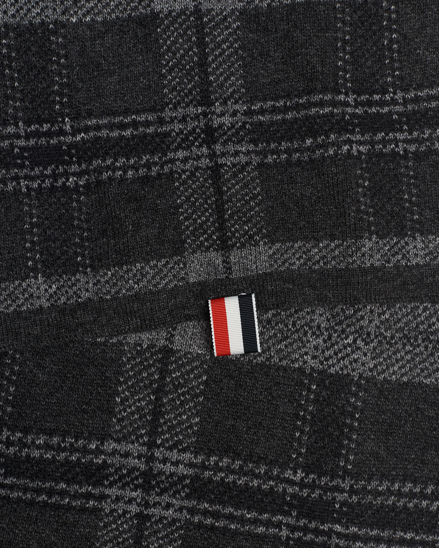 Homme | Thom Browne Wool/Cashmere Tartan Jacquard Scarf Dark Grey | Thom Browne | Wool/Cashmere Tartan Jacquard Scarf Dark Grey