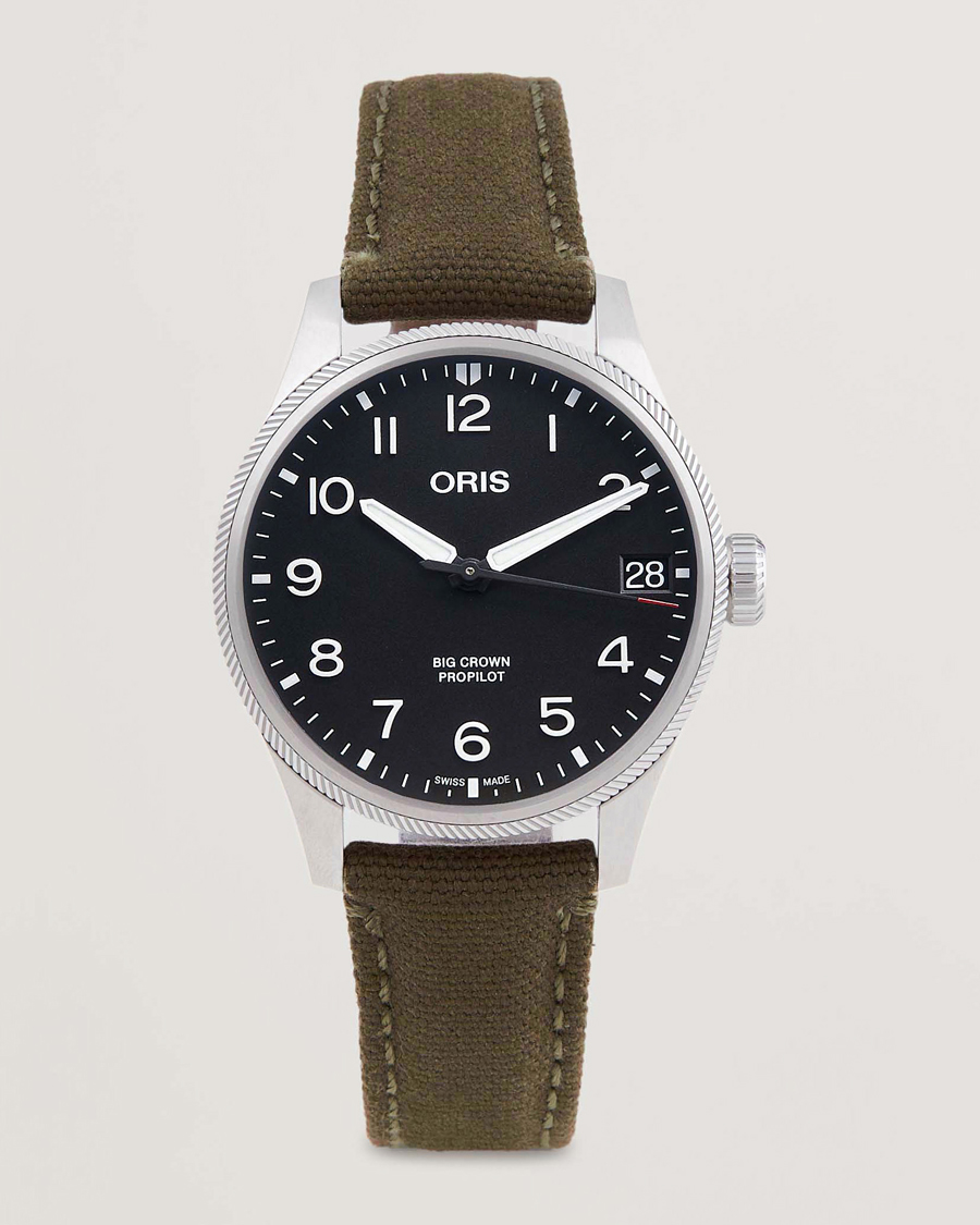 Homme | Oris Big Crown Propilot Date 41mm Leather Bracelet Black | Oris | Big Crown Propilot Date 41mm Leather Bracelet Black