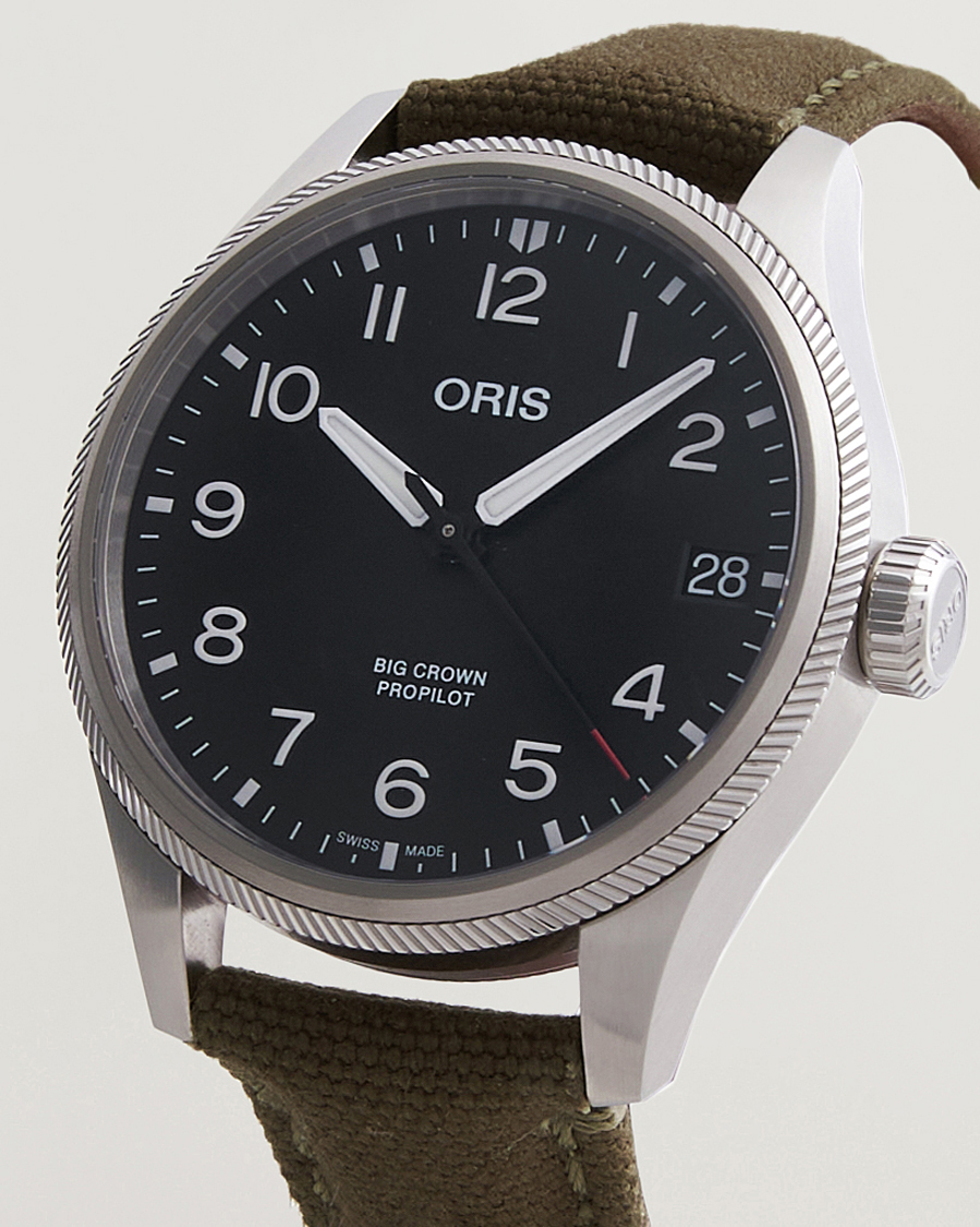 Homme | Oris Big Crown Propilot Date 41mm Leather Bracelet Black | Oris | Big Crown Propilot Date 41mm Leather Bracelet Black