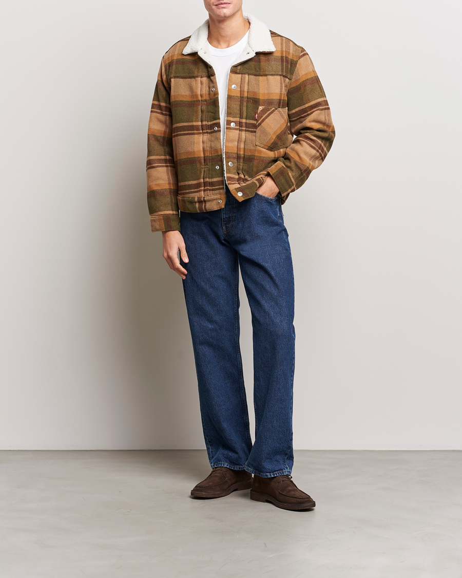 Homme | Manteaux Et Vestes | Levi's | Type I Checked Sherpa Trucker Winter Moss